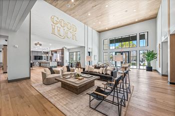 a living room filled with furniture and a large window at Livano Nature Coast, Florida, 34608